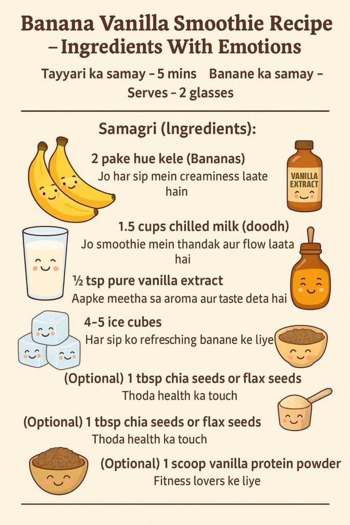 banana vanilla smoothie recipe