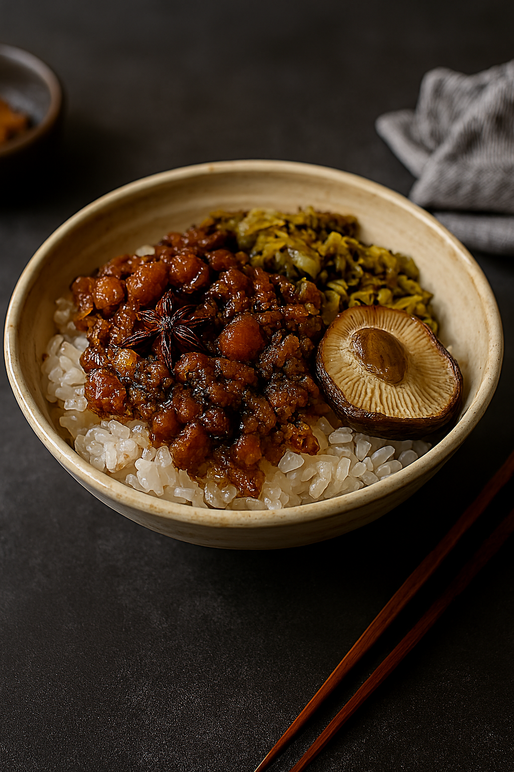 Lu Rou Fan recipe – Taiwanese braised pork rice bowl with healing spices