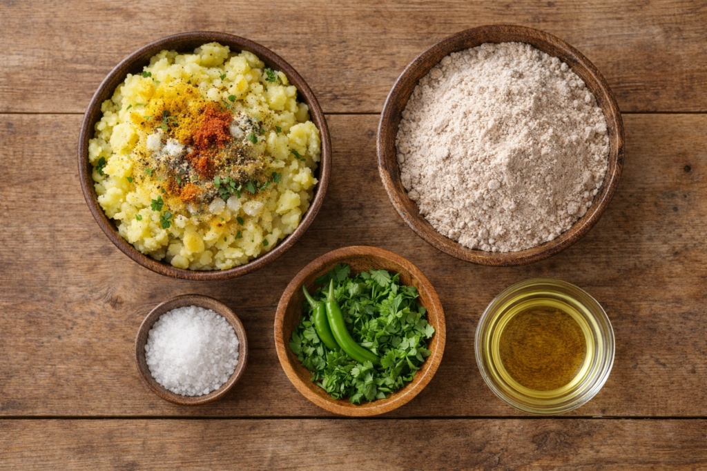 ingredients for aloo paratha recipe